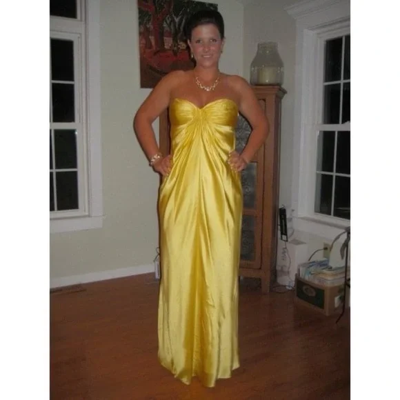 Laundry By Shelli Segal | Dresses | Yellow Long Satin Dress | Poshmark Laundry By Shelli Segal | Dresses | Yellow Long Satin Dress | Poshmark